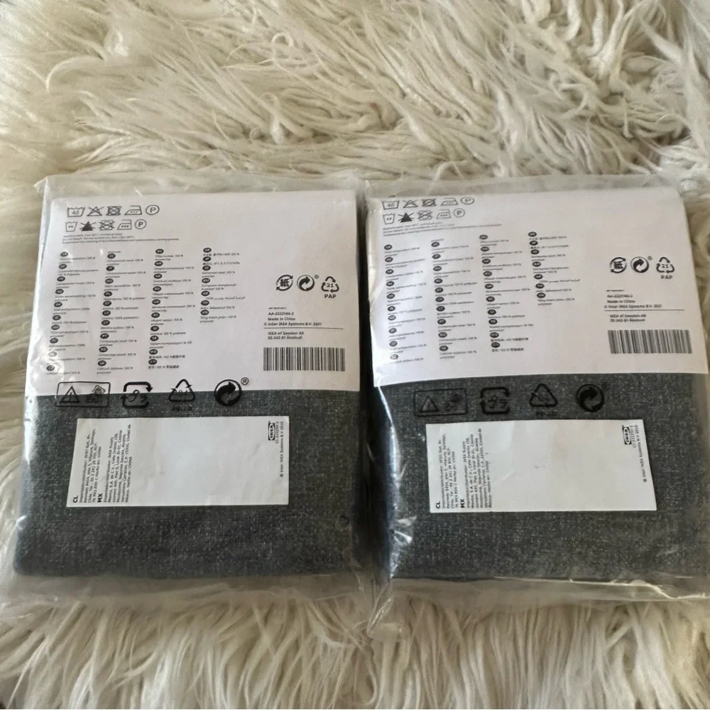 IKEA‎ Bergmund charcoal gray chair covers set of 2 NEW
